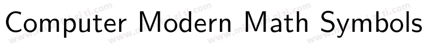 Computer Modern Math Symbols字体转换